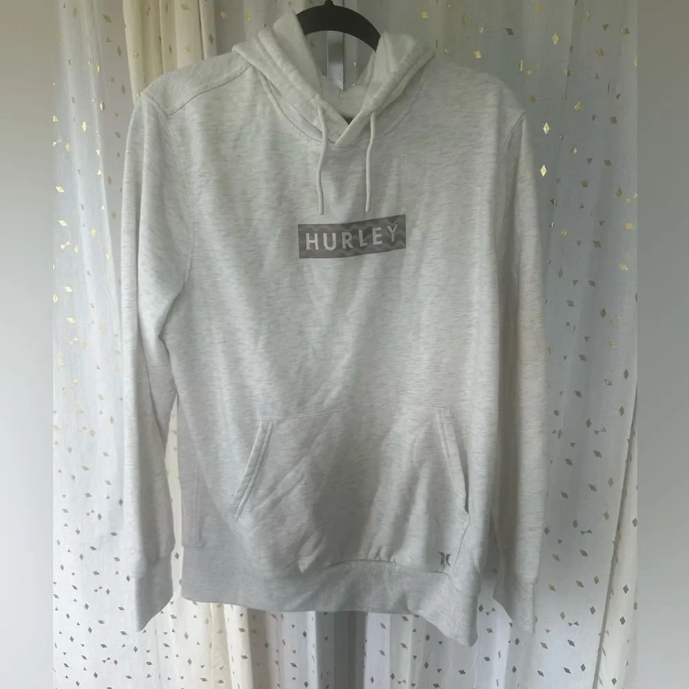 Hurley Iridescent Front Branding Unisex Pullover Hoodie Kangaroo Pockets Medium